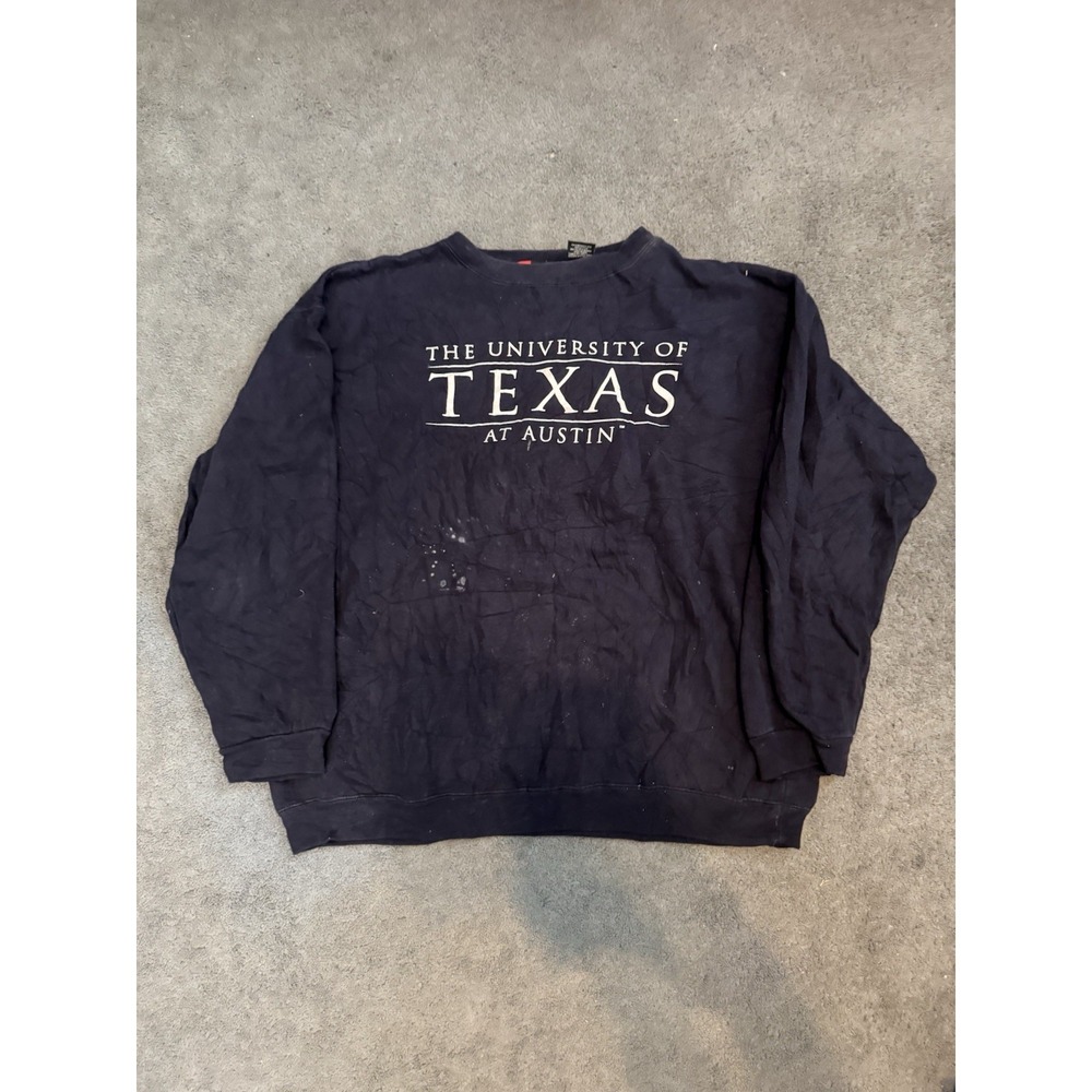 University of Texas At Austin Crewneck Sweatshirt Mens XL Navy College Graphic